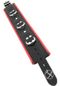 Rouge 3 D-Ring Padded Leather Adjustable Collar - Black And Red