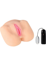 Hustler Vibrating Spread Eagle Pussy and Ass with Bullet and Wired Remote Control - Vanilla