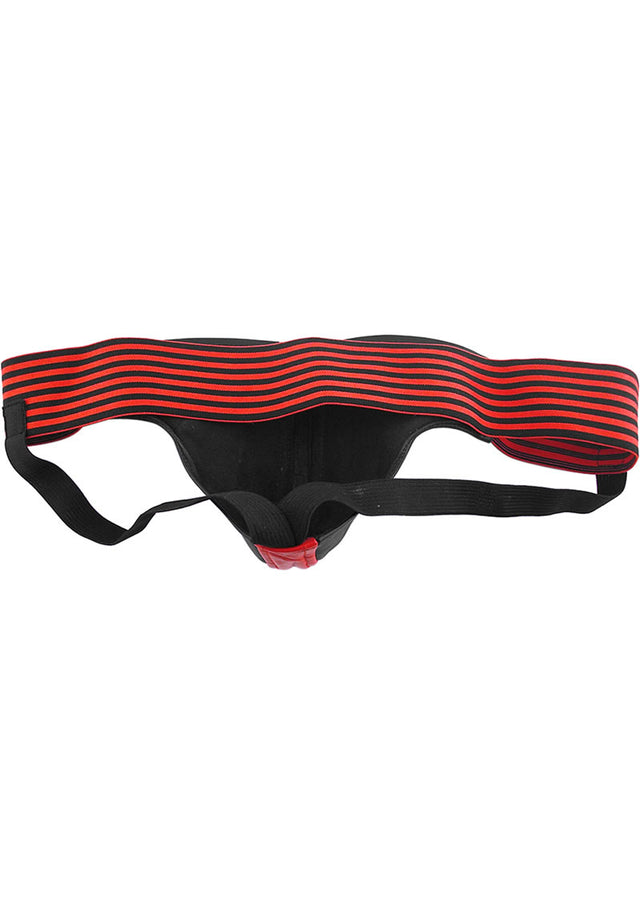 Rouge Leather Jock Strap - Small - Red/Black