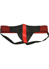 Rouge Leather Jock Strap - Xtra Large - Red/Black