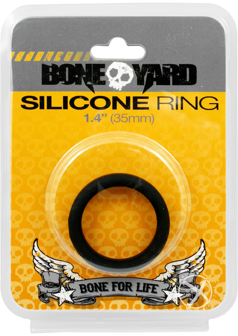 Boneyard Silicone Ring Cock Ring 1.4in - Black