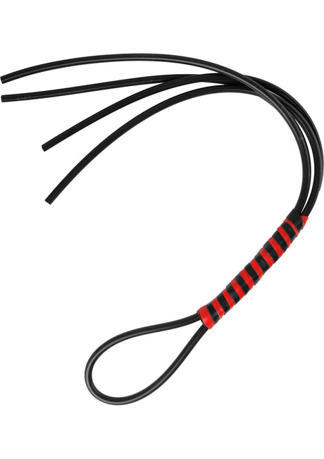 Strict Leather Heavy Duty Silicone Flogger - Black/Red