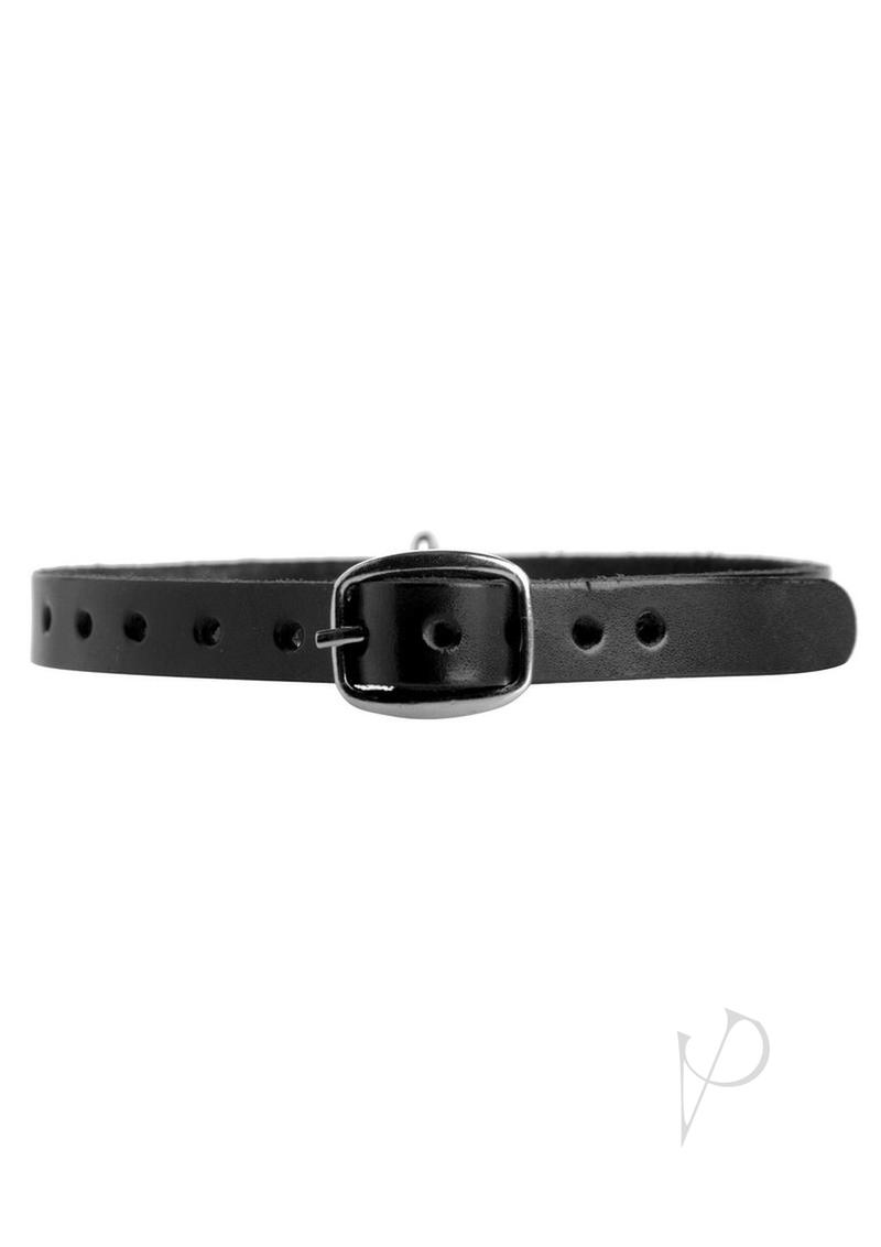 Strict Leather Unisex Leather Choker with O-Ring - M/L - Black