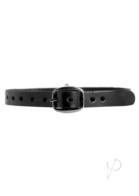 Strict Leather Unisex Leather Choker with O-Ring - M/L - Black