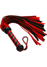 Strict Leather Short Suede Flogger - Black/Red