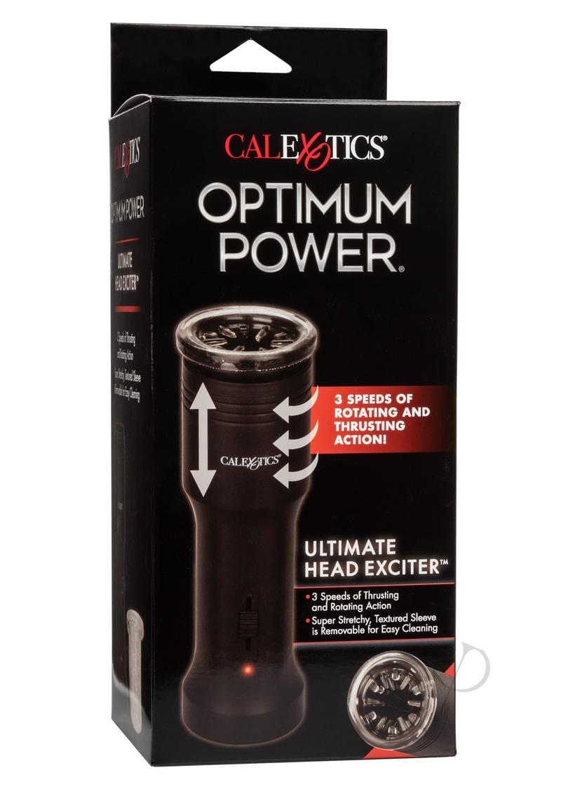 Optimum Power Ultimate Head Exciter Rotating Vibrating Masturbator - Black