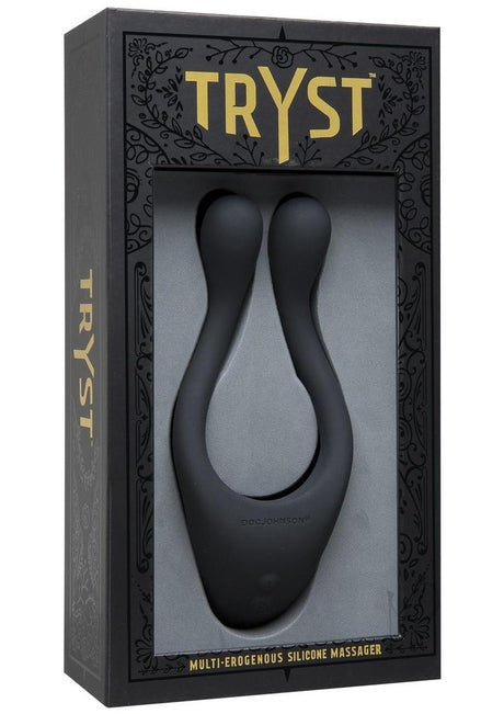 Tryst Rechargeable Multi Erogenous Zone Silicone Massager - Black