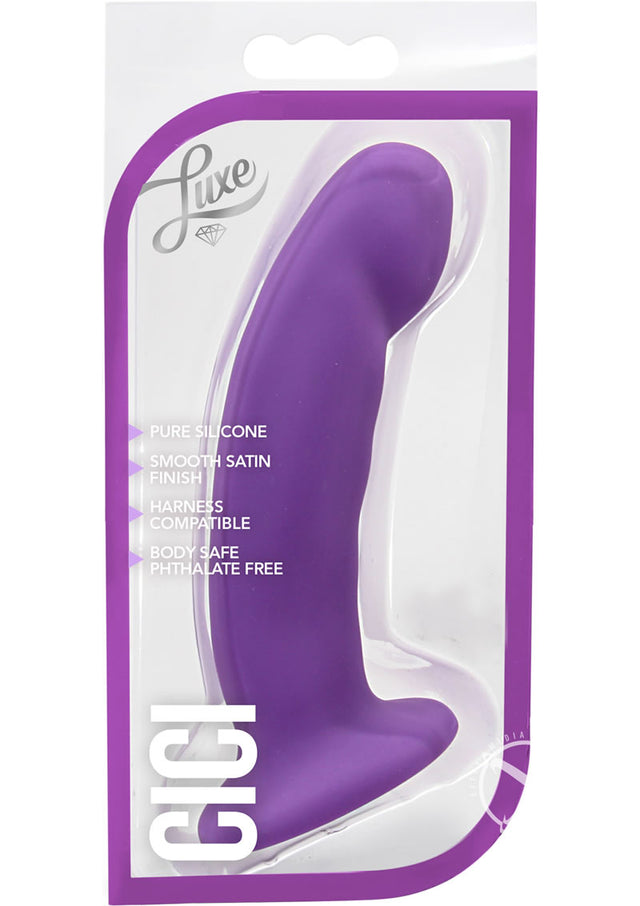 Luxe Cici Silicone Dildo 6.5in - Purple