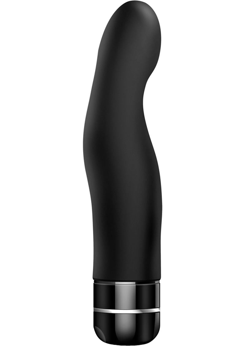 Luxe Gio Vibrating Silicone Vibrator - Black