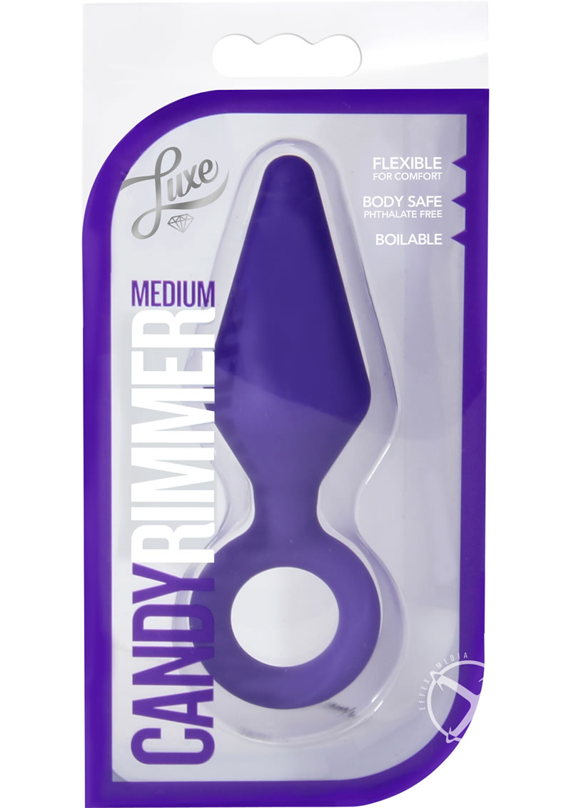 Luxe Candy Rimmer Silicone Butt Plug - Medium - Purple