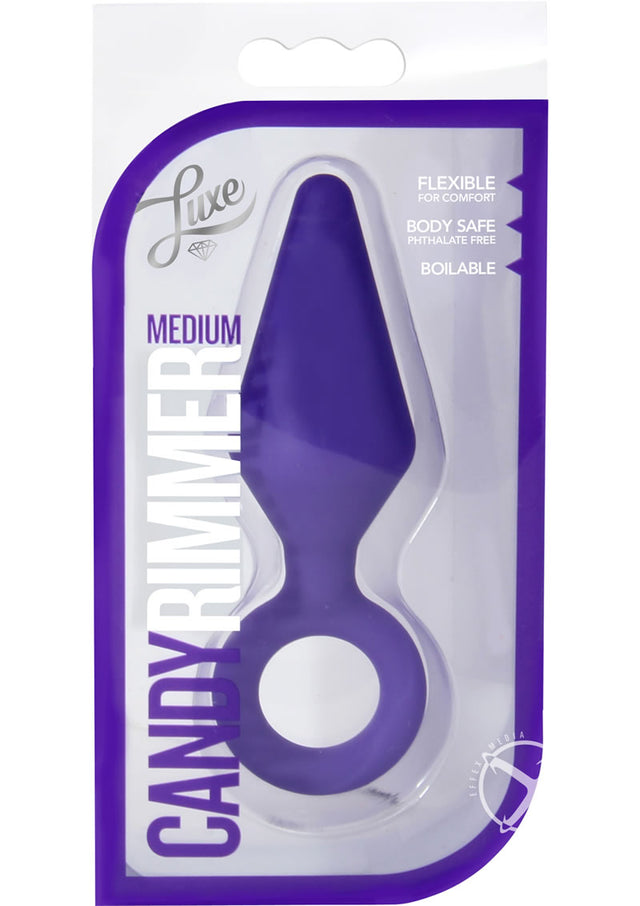 Luxe Candy Rimmer Silicone Butt Plug - Medium - Purple