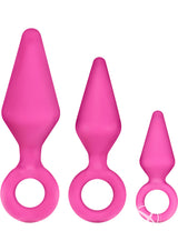 Luxe Candy Rimmer Anal Kit Silicone (3 piece kit) - Pink