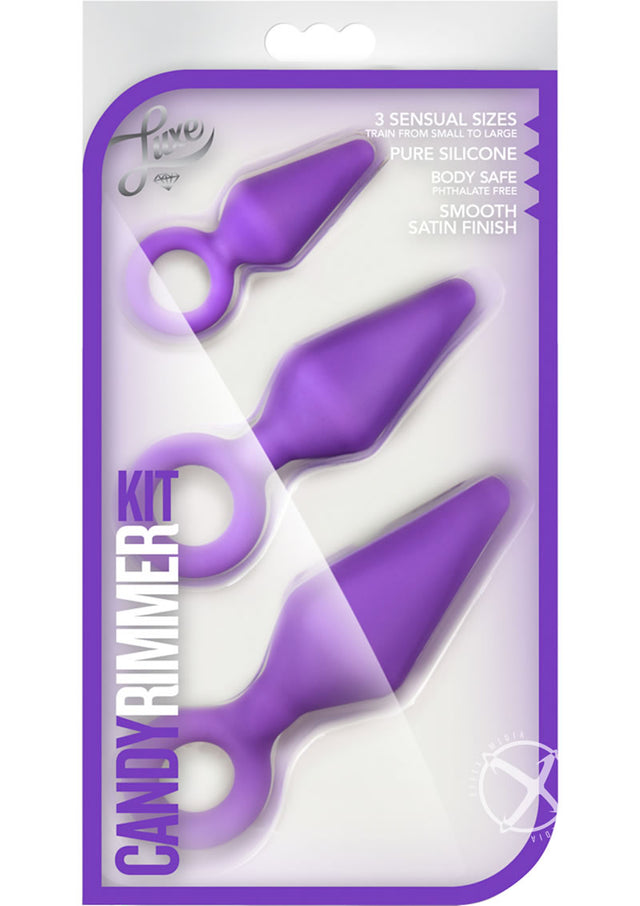 Luxe Candy Rimmer Anal Kit Silicone (3 piece kit) - Purple