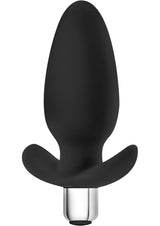 Luxe Little Thumper Silicone Butt Plug- Black