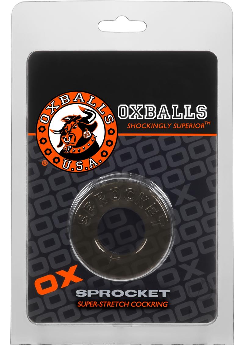 Oxballs Atomic Jock Sprocket Super Stretchy Cock Ring 2.8in - Smoke