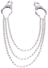 Master Series Affix Triple Chain Nipple Clamps - Silver