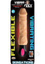 Skinsations Vibra Flex Heat Seeker Warming Dildo 8in - Vanilla