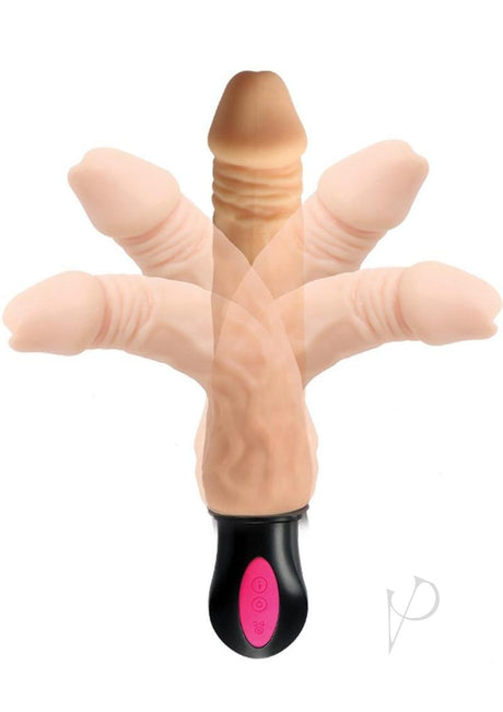 Skinsations Vibra Flex Heat Seeker Warming Dildo 8in - Vanilla