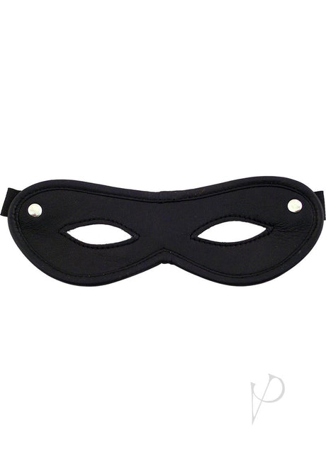 Rouge Open Eye Mask Leather Or Suede - Black