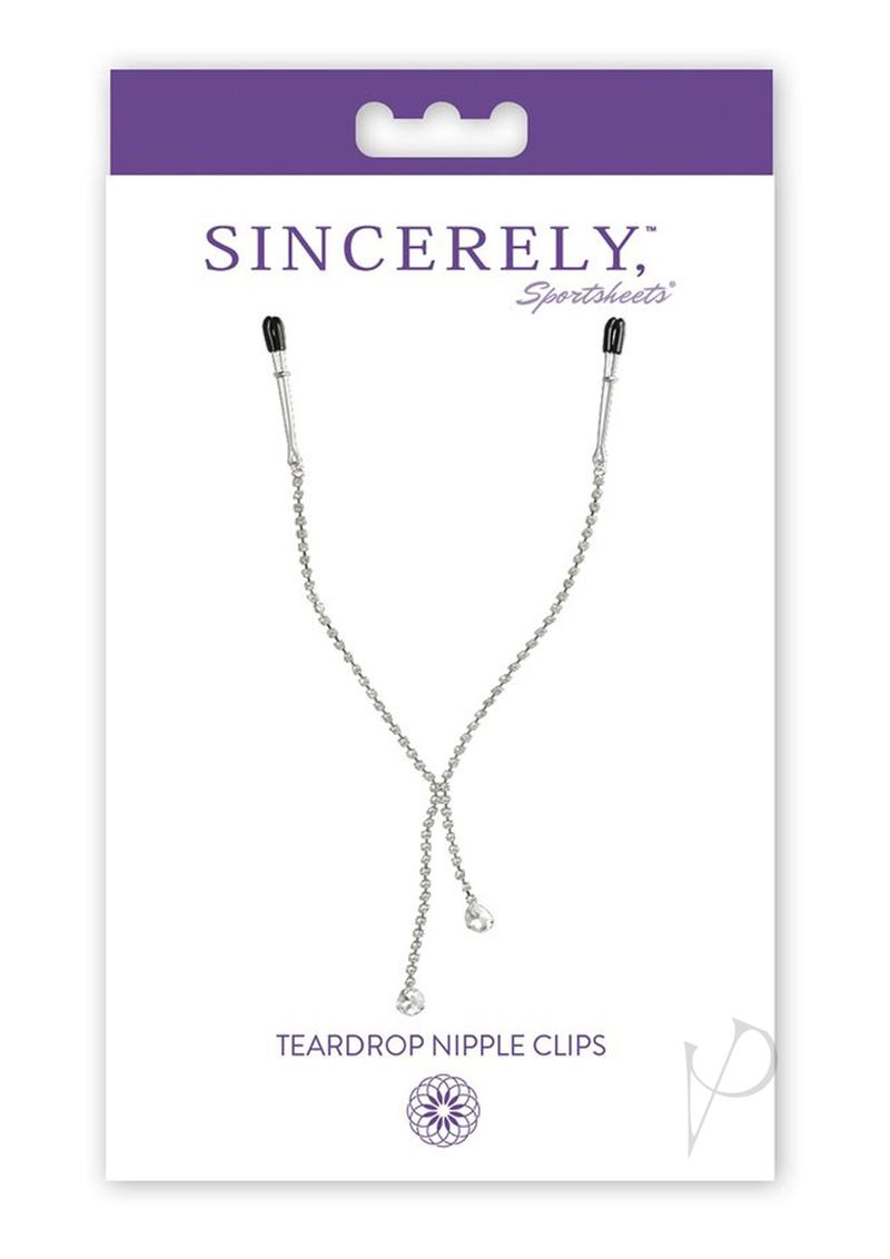 Sincerely Teardrop Nipple Clips 18in - Silver