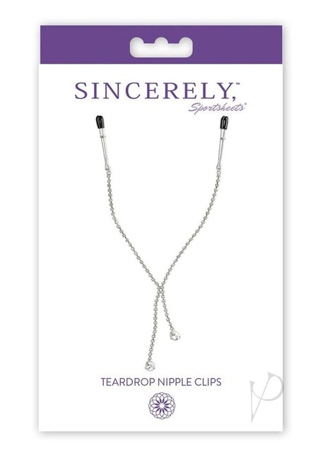 Sincerely Teardrop Nipple Clips 18in - Silver