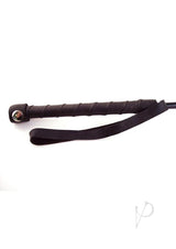 Rouge Fifty Times Hotter Leather Hand Riding Crop - Black