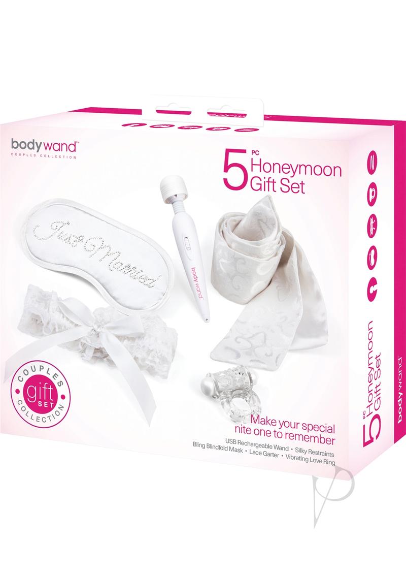 Bodywand Couples Collection Honeymoon Gift Set (5 Piece Set) - White