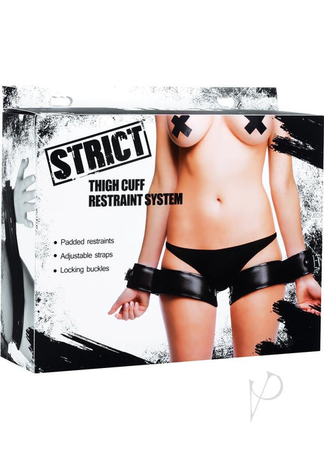 Strict Thigh Cuff Restraint System - Black