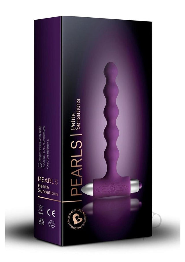 Petite Sensations Pearls Silicone Vibrating Anal Probe - Purple
