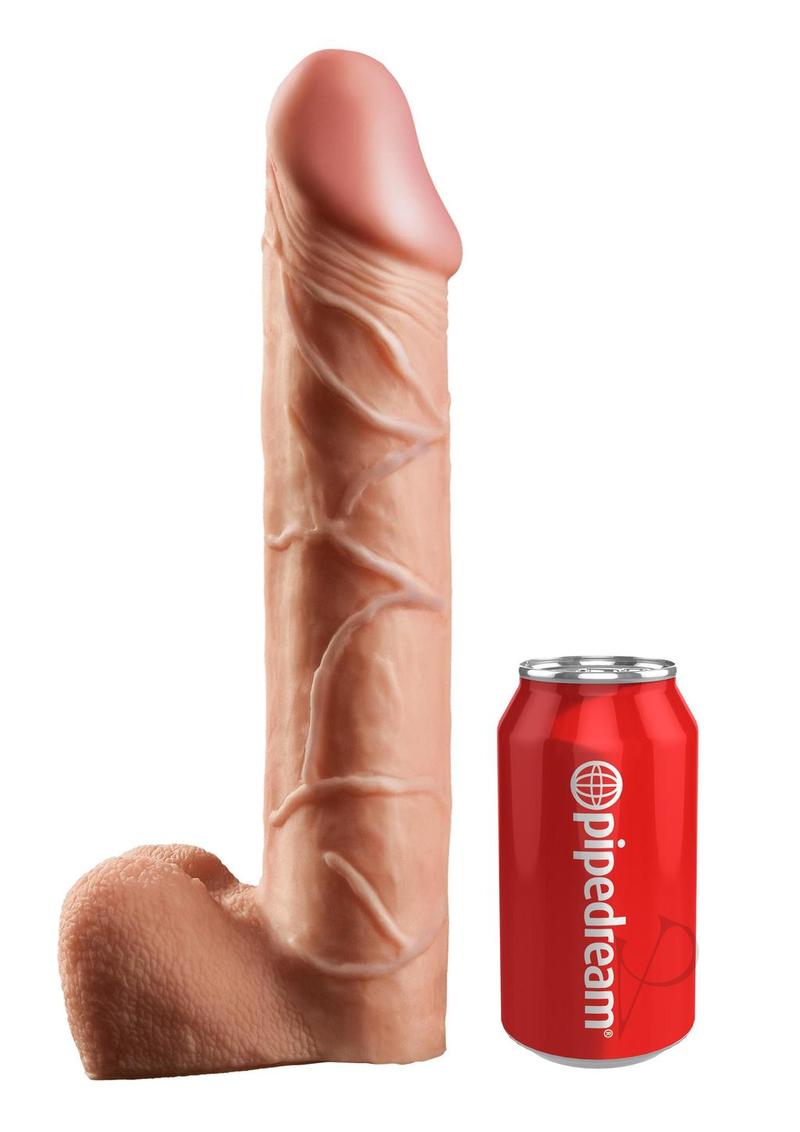 King Cock Hollow Strap On Suspender System with Dildo 12in - Vanilla/Black