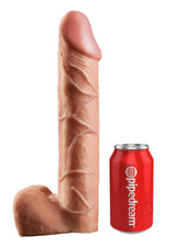 King Cock Hollow Strap On Suspender System with Dildo 12in - Vanilla/Black