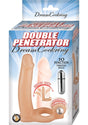 Double Penetrator Dream Vibrating Cock Ring - Vanilla