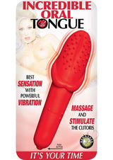 Incredible Oral Tongue Silicone Vibrator - Red