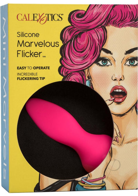 Mini Marvels Marvelous Flicker Silicone Rechargeable Massager - Pink