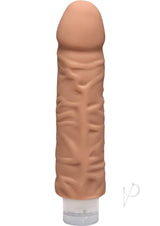 The D Shakin D Ultraskyn Vibrating Dildo 7in - Caramel