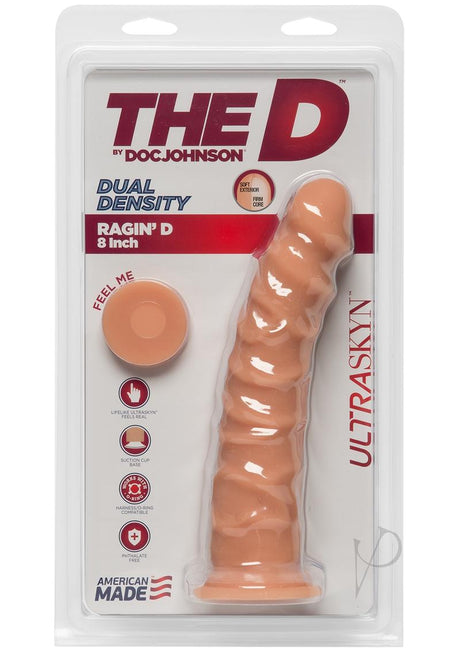 The D Ragin D Ultraskyn Dildo 8in - Vanilla