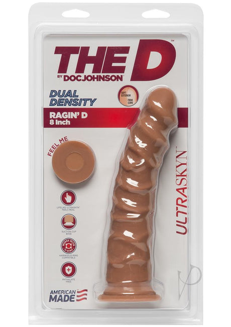 The D Ragin D Ultraskyn Dildo 8in - Caramel