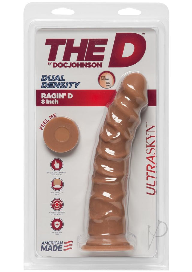 The D Ragin D Ultraskyn Dildo 8in - Caramel