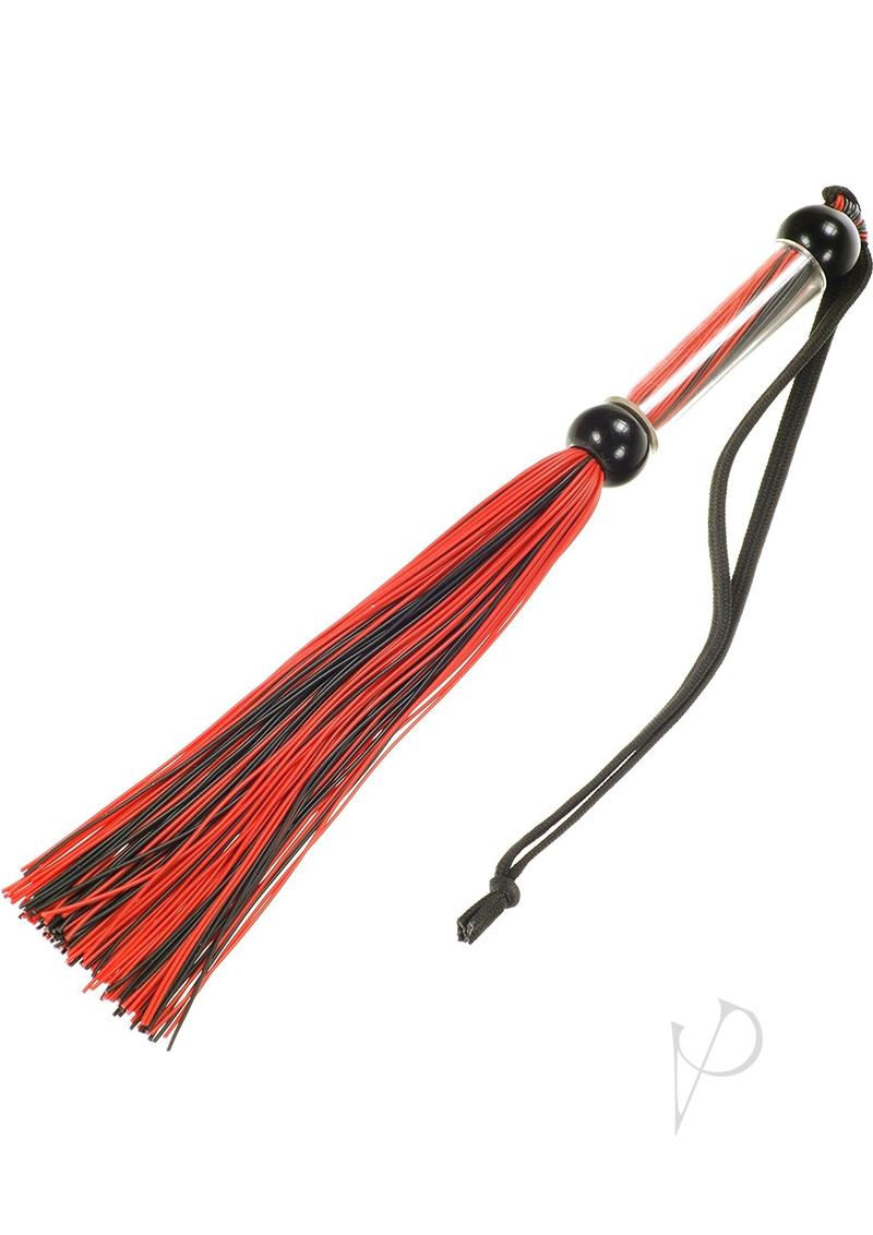 ME YOU US Tease and Please Silicone Flogger - Black/Red