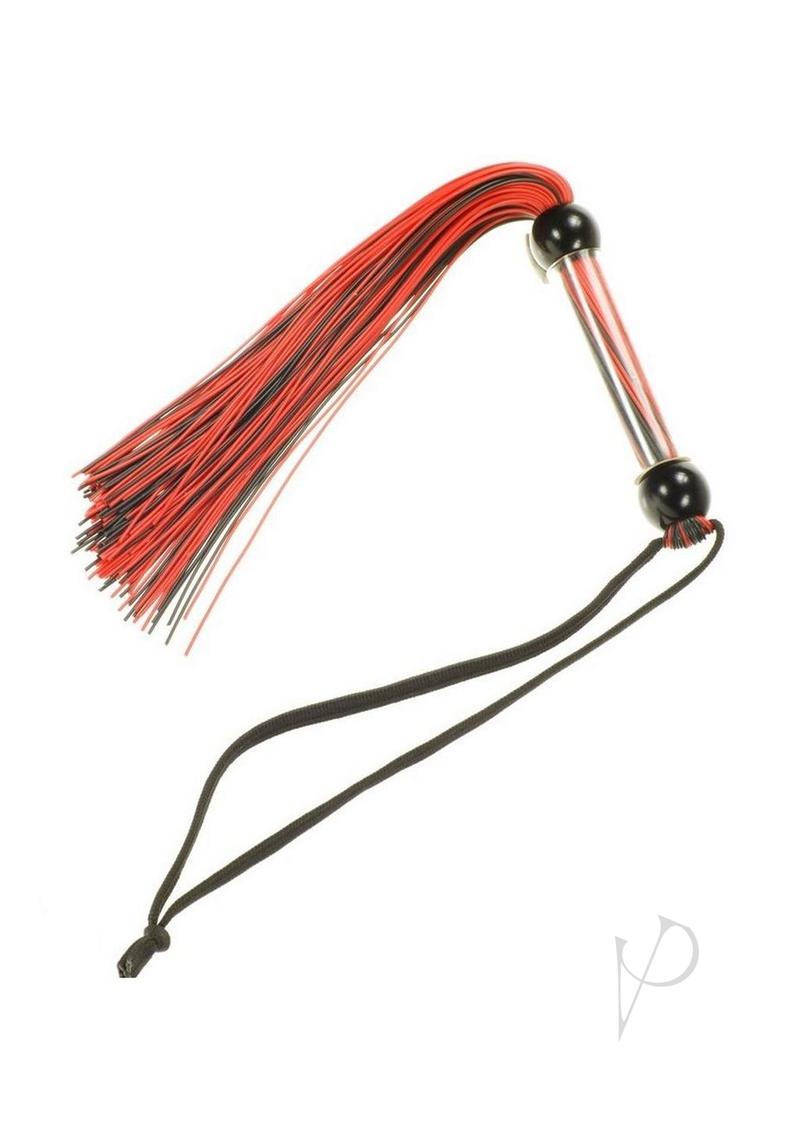 ME YOU US Tease and Please Silicone Flogger - Black/Red