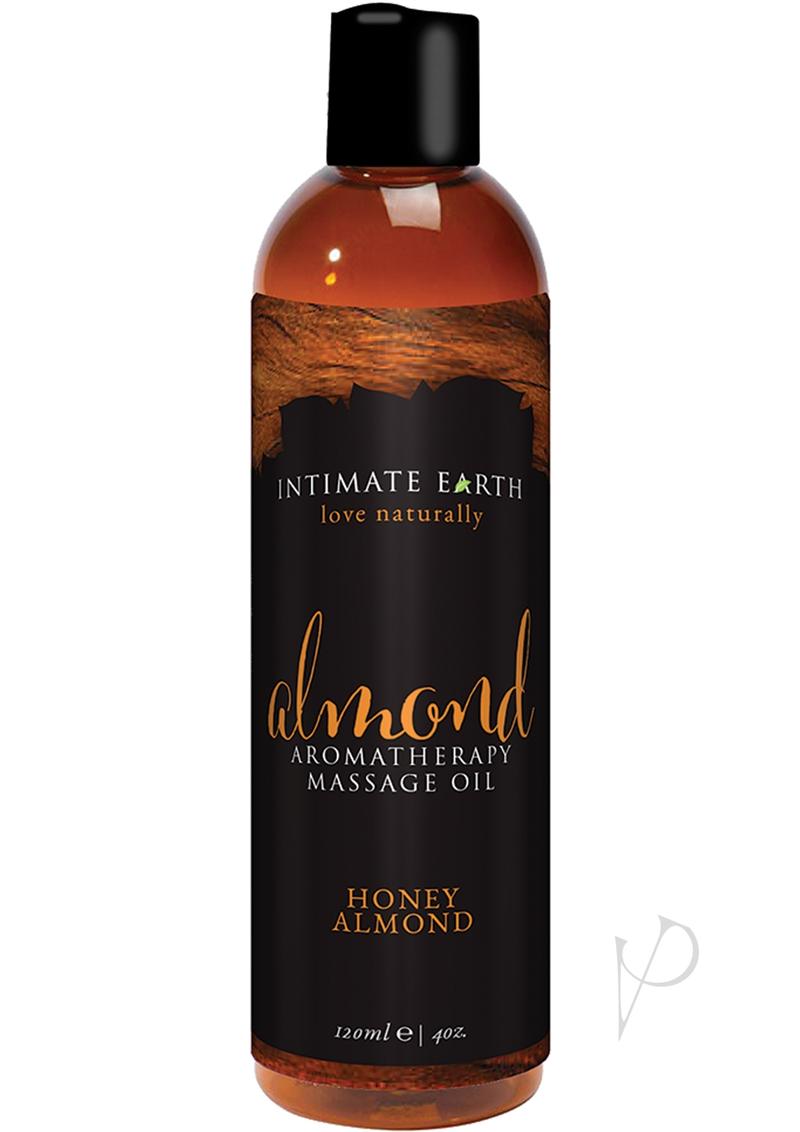 Intimate Earth Almond Aromatherapy Massage Oil Honey Almond 4oz