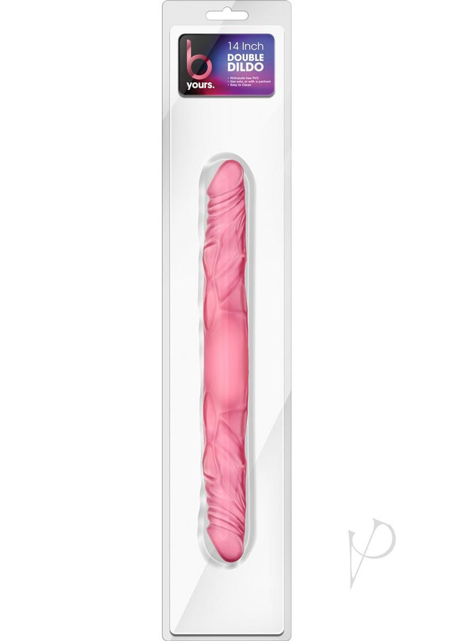 B Yours Double Dildo 14in - Pink