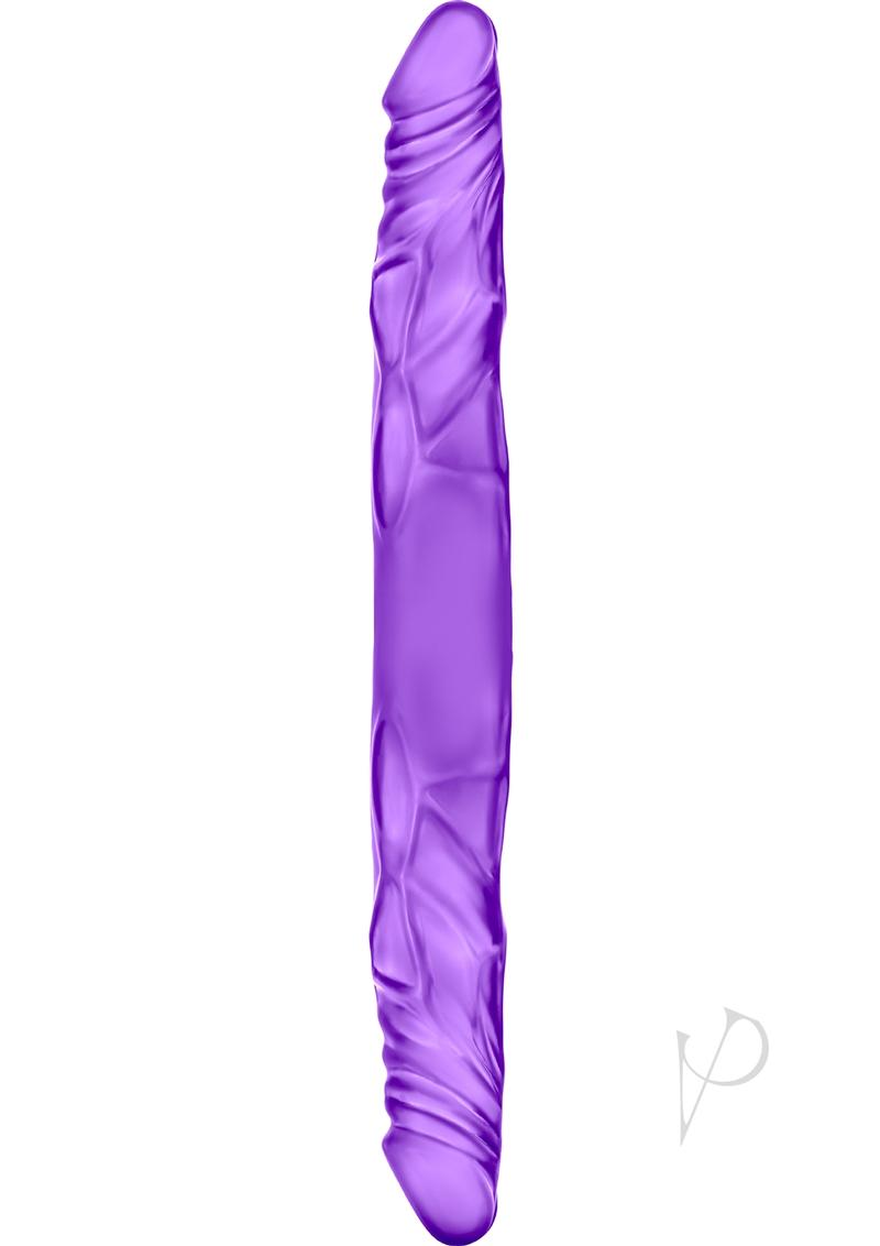 B Yours Double Dildo 14in - Purple