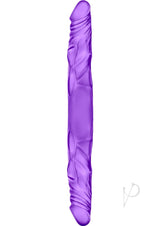 B Yours Double Dildo 14in - Purple