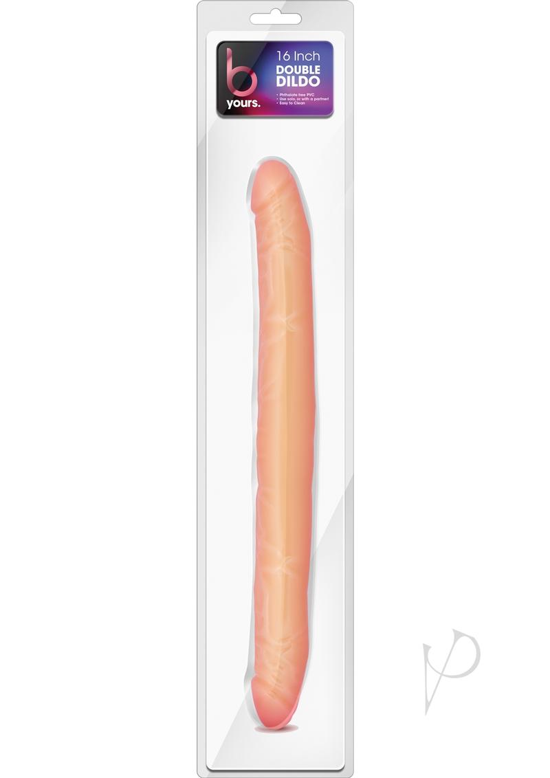 B Yours Double Dildo 16in - Vanilla