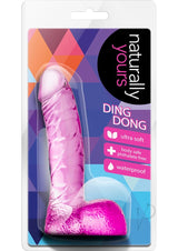 Naturally Yours Ding Dong Dildo with Balls 5.5in - Pink