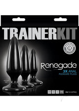 Renegade Pleasure Plug Trainer Anal Plugs (set of 3) - Black