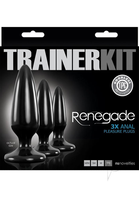 Renegade Pleasure Plug Trainer Anal Plugs (set of 3) - Black