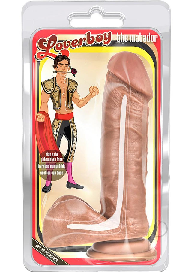 Loverboy The Matador Dildo with Balls 8in - Caramel