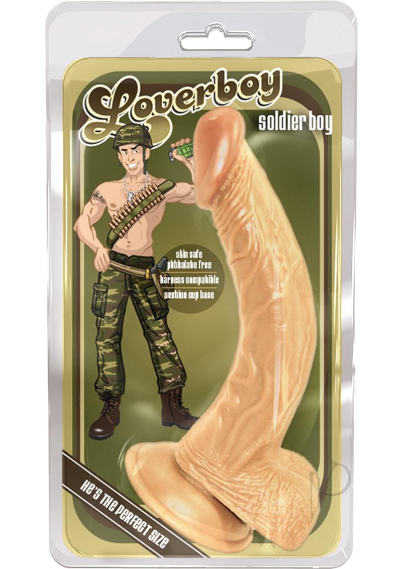 Loverboy Soldier Boy Dildo with Balls 8in - Vanilla